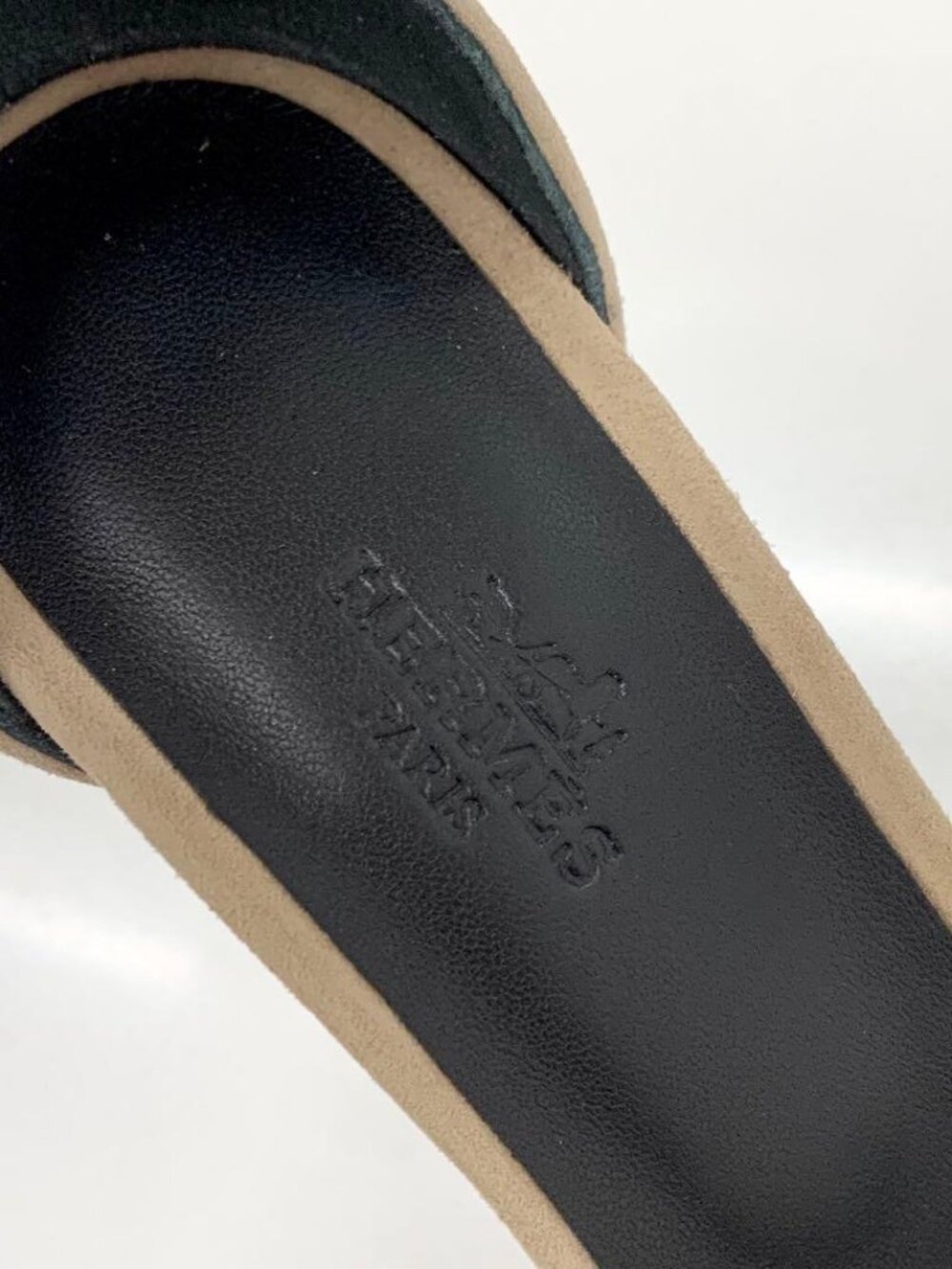Hermes Glam 105 Suede Chaine D'ancre Metal Sandals - Picture 7 of 10